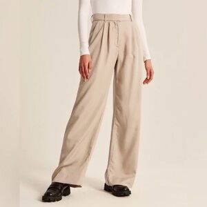 Abercrombie & Fitch Tan Wide Leg Pants